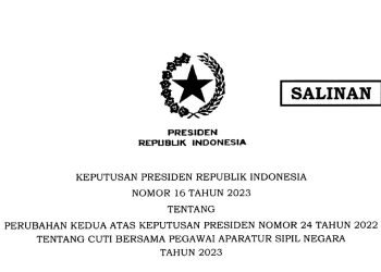 Pemerintah Terbitkan Keppres Perubahan Cuti Bersama Pegawai ASN 2023 