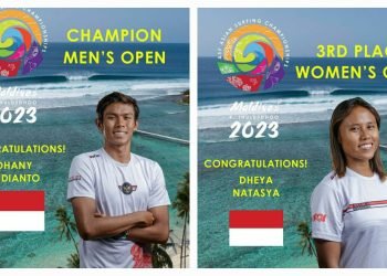 Dua Atlet Selancar Ombak Indonesia Raih Medali di Kejuaran Asia 2023
