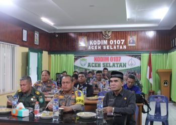 Kodim 0107/Aceh Selatan Bersama Forkopimda, Dan Awak Media Gelar Nobar Kasad Award 2023