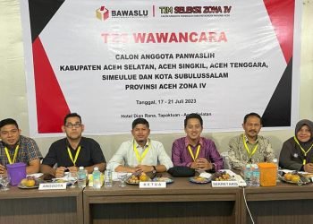 Enam Nama Calon Komisioner Panwaslih Aceh Selatan yang dinyatakan Lulus