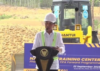 Presiden Letakkan Batu Pertama Pembangunan National Training Center di IKN