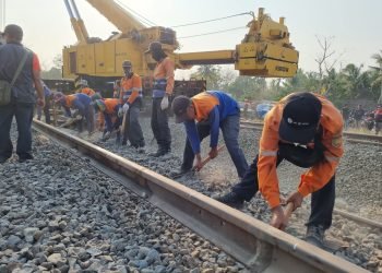 Pascainsiden KA Argo Semeru, Satu Jalur Rel sudah Bisa Dilalui dengan Kecepatan Terbatas