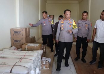 Kasatgas Humas OMB Seulawah Sambangi Gudang Logistik Pemilu dan Kantor Bawaslu Pijay