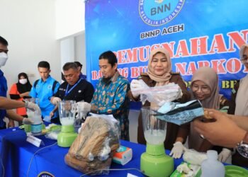 BNNP Aceh Musnahkan Barang Bukti Narkotika