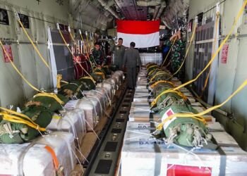 Bantuan Kemanusiaan dari Indonesia Berhasil Diterjunkan di Gaza