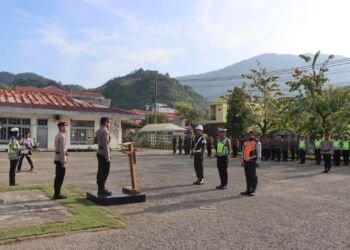 Polres Aceh Selatan melaksanakan Apel Gelar Pasukan Ops Ketupat Seulawah 2024