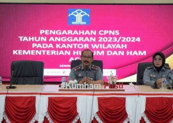 Kakanwil Meurah Budiman Beri Pengarahan Integritas 37 CPNS Kemenkumham Aceh