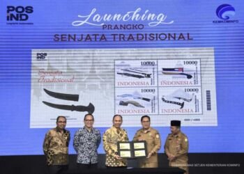 Luncurkan Prangko Seri Senjata Tradisional, Kominfo Edukasi Pelajar Serang