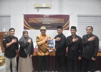 KIP Aceh Besar Terima Dokumen Syarat Dukungan Pasangan Calon Perseorangan