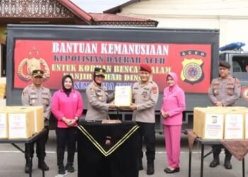 Bantuan Kemanusian Korban Lahar Dingin dari Polda Aceh Tiba di Sumbar