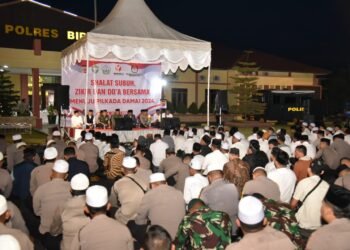 Polres Bireuen Gandeng TNI dan Elemen Masyarakat Gelar Zikir Bersama