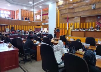 Pasangan Amal sampaikan visi dan misi dalam rapat paripurna DPRK Aceh Selatan