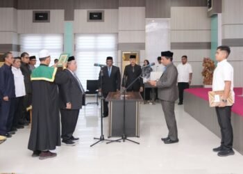 Lantik Irfani jadi Pj Sekda Kota Sabang, Andri Nourman: jaga amanah dan integritas