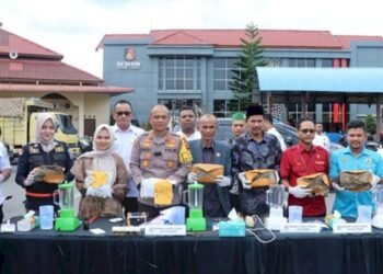 Polres Langsa Musnahkan Puluhan Kilogram Barang Bukti Narkoba
