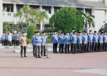 Wagub Fadhlullah Pimpin Apel Perdana di Kantor Gubernur Aceh