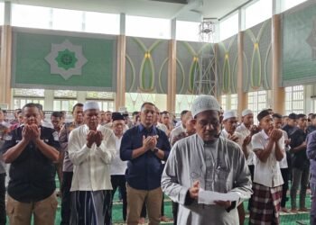Polda Aceh Gelar Salat Gaib untuk Personel yang Gugur dalam Tugas di Way Kanan