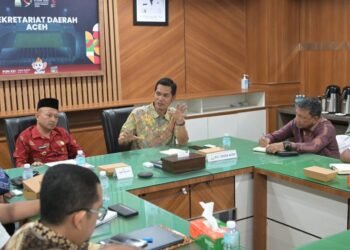 Plt Sekda Aceh M. Nasir Terima Audiensi Bupati Aceh Jaya, Bahas Persiapan PORA XV 2026