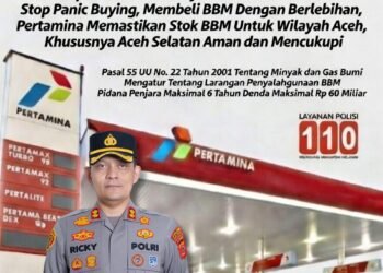 Kapolres Aceh Selatan Imbau masyarakat tidak Panic Buying BBM