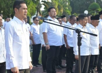Sekda Aceh Pimpin Apel Perdana, Tekankan Disiplin ASN