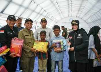 Illiza Tinjau Lokasi Banjir di Pidie Jaya, Serahkan Bantuan untuk Warga Terdampak